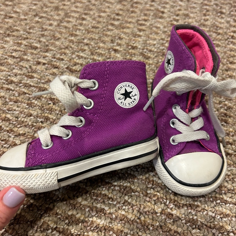 Converse Purple High-Top Sneakers